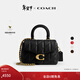 蔻馳（COACH）【禮物】新款女士絎縫裝飾TABBY頂部手柄手袋斜挎單肩大容量女包 B4/黑色