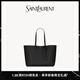 YSL圣羅蘭 女士SHOPPING SAINT LAURENT橫款皮革手袋托特包 黑色 U