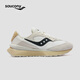 Saucony索康尼新款JAZZRENEW  V2休閑復古舒適跑步鞋白灰黑-日暮曠野42.5