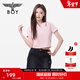 BOY LONDON夏女士短袖經(jīng)典logo簡(jiǎn)約純色修身顯瘦T恤W01001 粉色 M