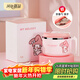 滿(mǎn)朝佳（MANCHAOJIA）美樂(lè )蒂1400ml飯碗不銹鋼帶蓋學(xué)生隔熱防燙手柄面湯碗餐具送筷勺