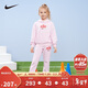 NIKE 耐克童裝女童衛衣+長(cháng)褲2件套裝春秋新款舒適毛圈兒童上衣褲子
