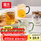 富光玻璃杯水杯子茶杯具涼水杯牛奶啤酒果汁杯子耐高溫馬克杯家居館