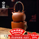 容山堂紅泥炭火爐戶(hù)外圍爐煮茶烤火爐套裝煮茶壺家用燒水壺煮茶爐 紅泥圓珠提梁壺+圓滿(mǎn)炭火爐