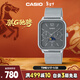 卡西歐（CASIO）手表男士女士月相小方塊熊貓配色石英日韓表新年禮物MTP-M305M-8A