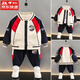 酷樂(lè )羊奧特曼衣服男童秋裝棒球服套裝2025新款帥氣男寶春秋潮酷運動(dòng)外套 紅色【外套+褲子】 120