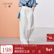 三彩2025冬季新款防透小白褲系列牛仔褲高腰寬松香蕉褲鐮刀褲M(mǎn) 云朵白 S 155/64A