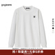 gxgjeans男裝2024年冬季黑色圓領(lǐng)長(cháng)袖T恤打底衫 3色可選 米白 L (175)