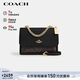 蔻馳（COACH）【品牌直供】女士KLARE小號單肩斜挎包風(fēng)琴包拼色CV978新年禮物