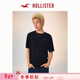 HOLLISTER小海鷗圖案美式25秋棉質(zhì)短袖T恤男裝女裝324-5587 黑色 M (180/100A)