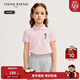 Teenie Weenie Kids小熊童裝25年夏季新款女童甜美泡泡袖POLO衫 淺粉色 160cm