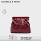 CHARLES&KEITH子母鏈條大容量流浪包單肩包包女包生日情人節禮物CK2-40671449