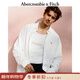 Abercrombie & Fitch【牛津襯衫】經(jīng)典小麋鹿圖案男裝25春夏美式長(cháng)袖襯衫125-5083 白色 XL (180/116A)尺碼偏大
