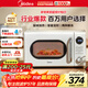 美的（Midea）復古奶油風(fēng)高顏值微波爐 小型家用迷你20L五檔速熱均勻加熱易清潔轉盤(pán)式M2F M2F復古奶油風(fēng)微波爐 20L