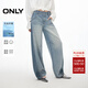 ONLY2025夏季新款拼接寬松氣球版型闊腿褲長(cháng)褲牛仔褲女|125132111 J33復古350牛仔洗水 XL XL標準褲長(cháng)