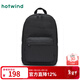 熱風(fēng)男士雙肩包春秋新款簡(jiǎn)約基礎涂層雙肩背包戶(hù)外休閑登山包 01黑色 F