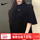 耐克（NIKE）官方t恤女 夏裝新款時(shí)尚寬松舒適簡(jiǎn)約衣服刺繡小勾透氣棉質(zhì)短袖女 FD4150-010 XL