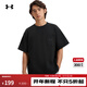 安德瑪（Under Armour）春夏Pocket男女情侶口袋運動(dòng)休閑短袖T恤1389372 黑色001 L