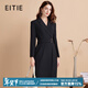 愛(ài)特愛(ài)（EITIE）高級感簡(jiǎn)約通勤百搭小黑裙正式西裝連衣裙秋季新款7507218 極簡(jiǎn)黑20 XL 170