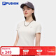 斐樂(lè ) FUSION斐樂(lè )潮牌女裝針織短袖衫2025夏季新款時(shí)尚休閑緊身T恤 云白色-WT M 165/84A/M