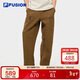 FILA FUSION斐樂(lè )潮牌章昊同款男士梭織長(cháng)褲2026春休閑寬松直筒微錐褲