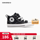 匡威（Converse）兒童鞋嬰童新款男女童魔術(shù)貼中幫帆布鞋A04826C-S-33 黑 26 【建議腳長(cháng)16.5cm】