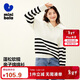 迷你巴拉【mini親子】女童毛衫軟糯條紋長(cháng)袖針織衫母女裝