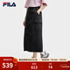 FILA 斐樂(lè )官方女士梭織裙夏季新款休閑涼感防曬半身裙工裝裙 正黑色-BK XL 175/74A/XL