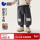 迷你巴拉（minibala）男女童褲子保暖內里加絨不勒肚2025冬裝寬松PP褲