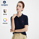 Navigare小帆船羊毛POLO衫女26新款絞花針織修身短袖上衣2325526511