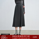 自巧小個(gè)子知識分子學(xué)院風(fēng)百褶半身裙女秋季新款灰色高腰長(cháng)裙 水貂灰 S （尺碼：3） 拍前請聯(lián)系客服確認尺碼