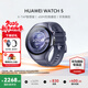 華為（HUAWEI）手表WATCH 5【咨詢(xún)享優(yōu)惠】智能運動(dòng)健康eSIM獨立通話(huà)血氧呼吸體溫監測風(fēng)險評估男女朋友禮物4Pro 46mm銀河紫丨灰紫色素皮復合表帶【皮表帶+貼膜】