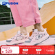 FILA FUSION斐樂(lè )潮牌女鞋BANK II板鞋2025新款輕便情侶運動(dòng)鞋男鞋 雪白/淡紫粉-SV 37.5