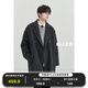 伯爵卓爾羊毛雙面呢大衣男中長(cháng)款2024秋冬新款通勤男裝呢子外套 山巖灰 3XL (190)