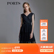 PORTS寶姿春夏新品女裝V-領(lǐng)無(wú)袖中長(cháng)連衣裙SM8D059MLN001 黑色 S (4)