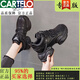 卡帝樂(lè )鱷魚(yú)（CARTELO）官方真皮網(wǎng)紅炸街老爹鞋女2025年秋冬新款輕便厚底運動(dòng)鞋 黑色【升級版】-旗艦款 37
