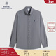 布克兄弟（BrooksBrothers）男士秋冬牛津紡扣結領(lǐng)logo休閑襯衫 L 0001-灰色