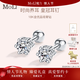 MoLi18K金玫瑰金人工培育鉆石耳釘免摘螺絲耳骨耳飾IGI節日送女友禮物 單只18K金六爪培育鉆D/VVS/3EX/IGI證 50分優(yōu)品鉆