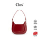 CLOS原創(chuàng  )AmourPack真皮馬鞍包新娘包紅色結婚包腋下包斜挎包女包 波爾多紅