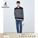 beanpole【新年禮物】  男士韓系穿搭時(shí)尚簡(jiǎn)約風(fēng)航海藏青色條紋敞開(kāi)領(lǐng)T恤 藏青 M 175/92A