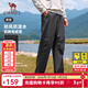 駱駝（CAMEL）加絨褲男工裝風(fēng)2025秋冬新款防風(fēng)保暖防潑軟殼傘兵運動(dòng)長(cháng)褲女 C15CAY6014，幻影黑，男 XL