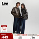 Lee25秋冬新品寬松五袋款深藍男女同款闊腿牛仔褲 深藍色 L