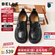 百麗（Belle）復古方扣羊皮樂(lè )福鞋女2026春新商場(chǎng)同款便士樂(lè )福鞋F1E1DAM6 黑色 37 (235mm)