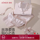 愛(ài)慕睡衣女【禮盒裝】舒適開(kāi)衫短袖九分褲發(fā)圈家居服套裝AM46B491