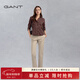 GANT/甘特春季新款女士美式潮流舒適通勤純色簡(jiǎn)約百搭九分休閑褲 277沙黃色 34