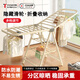 TYZAYR日本折疊晾衣架加厚可移動(dòng)落地室內外陽(yáng)臺家用便攜鋼材晾衣架掛衣 【1.4米加粗 奶白色】雙層晾曬