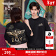 BOY LONDON【祥云報喜】黑金老鷹針織短袖春夏男女同款T恤N01826 黑色 M