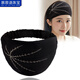慕思語(yǔ)（MUSIYU）寬邊秋冬發(fā)帶發(fā)卡遮白發(fā)神器發(fā)箍時(shí)尚碎發(fā)寬頭套頭巾洗臉頭飾 黑色  A21-106