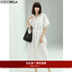 COCOBELLA氣質(zhì)通勤長(cháng)款襯衫裙女泡泡袖度假風(fēng)遮肉連衣裙FR901 白色 M