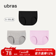 ubras【特賣(mài)】棉抗菌襠女士?jì)妊澟笟庵械脱茄澏萄潱?條裝） 中腰-黑+中花灰+粉鉆 3條 M